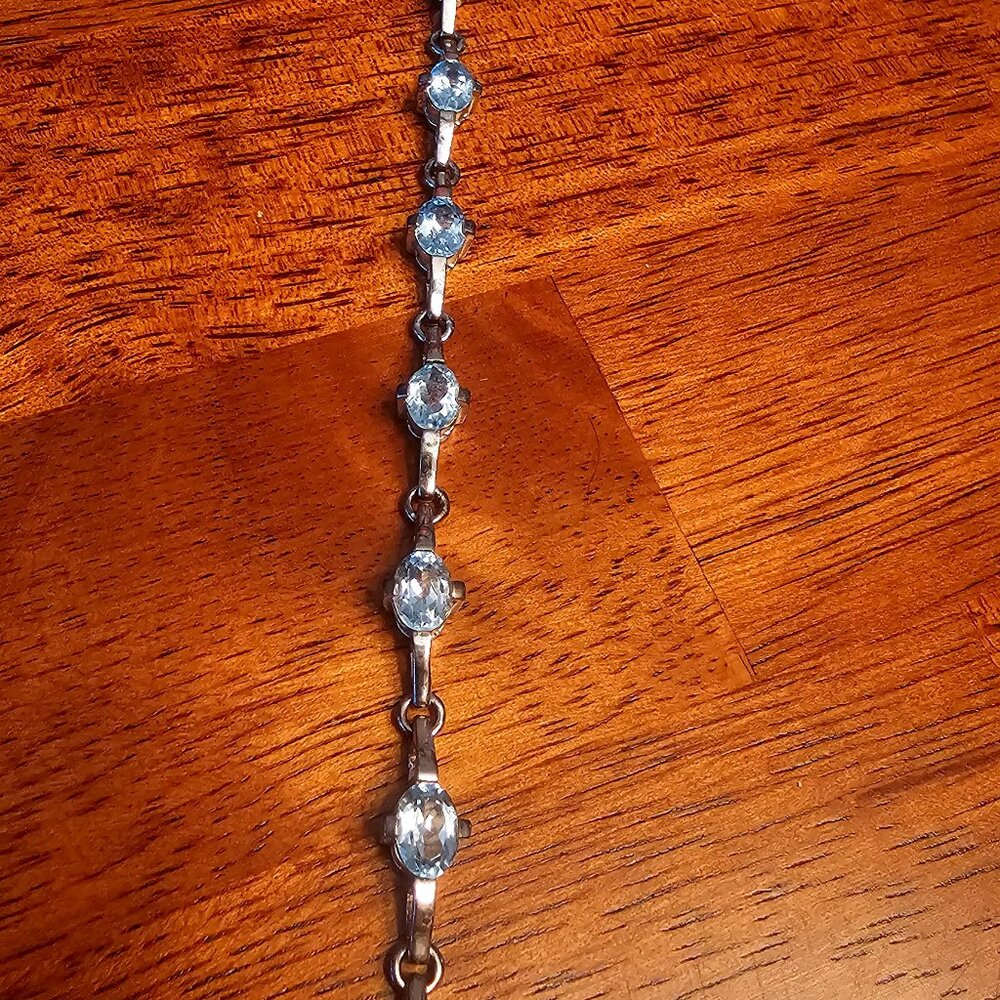 Blue Topaz Tennis Bracelet
